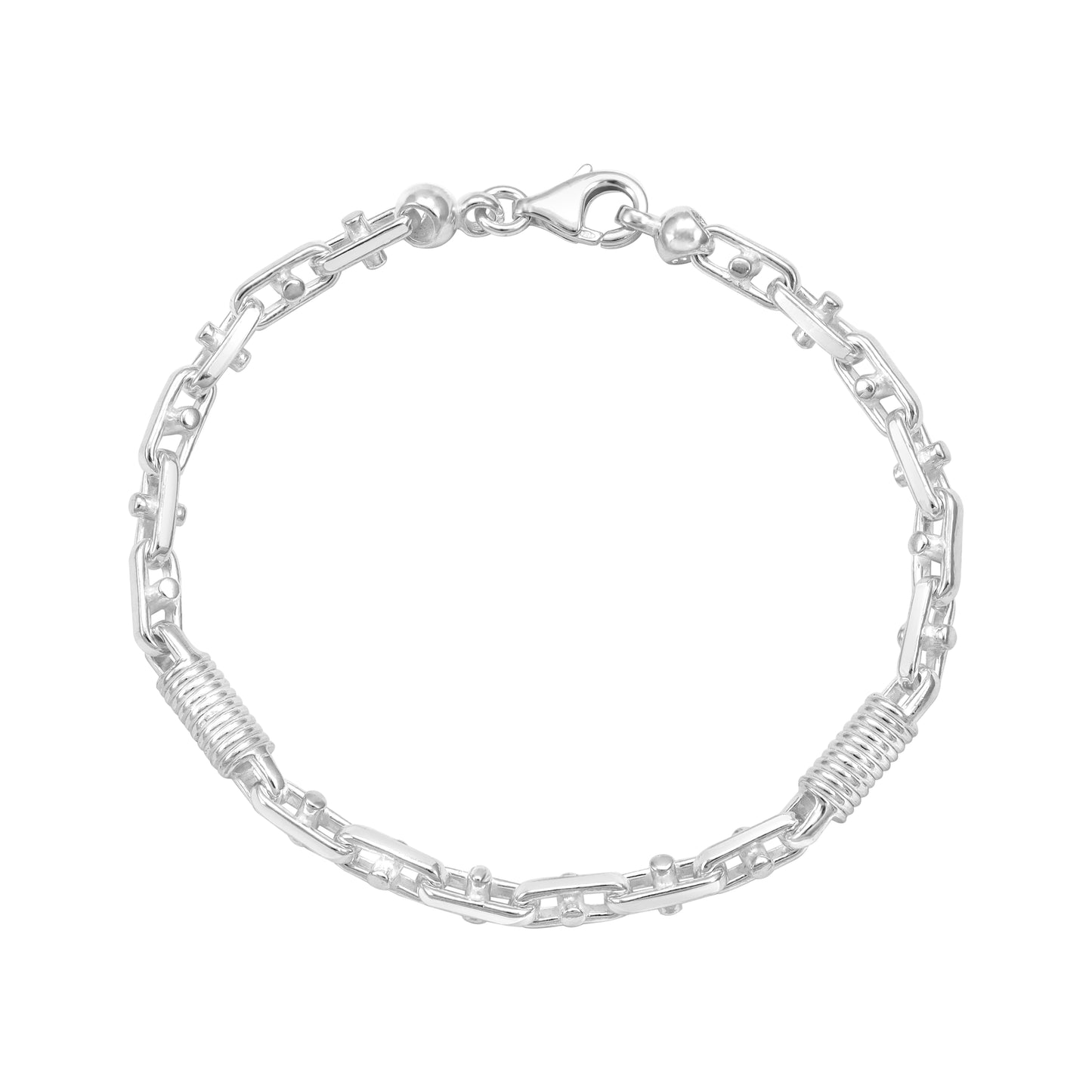 5mm Monte Carlo kette Armband - 925 Silber ver.2