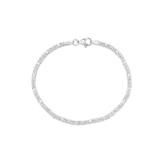 Königskette Armband Königsarmband 3mm breit 20cm lang aus 925 Sterling Silber (B397) - Taipan Schmuck