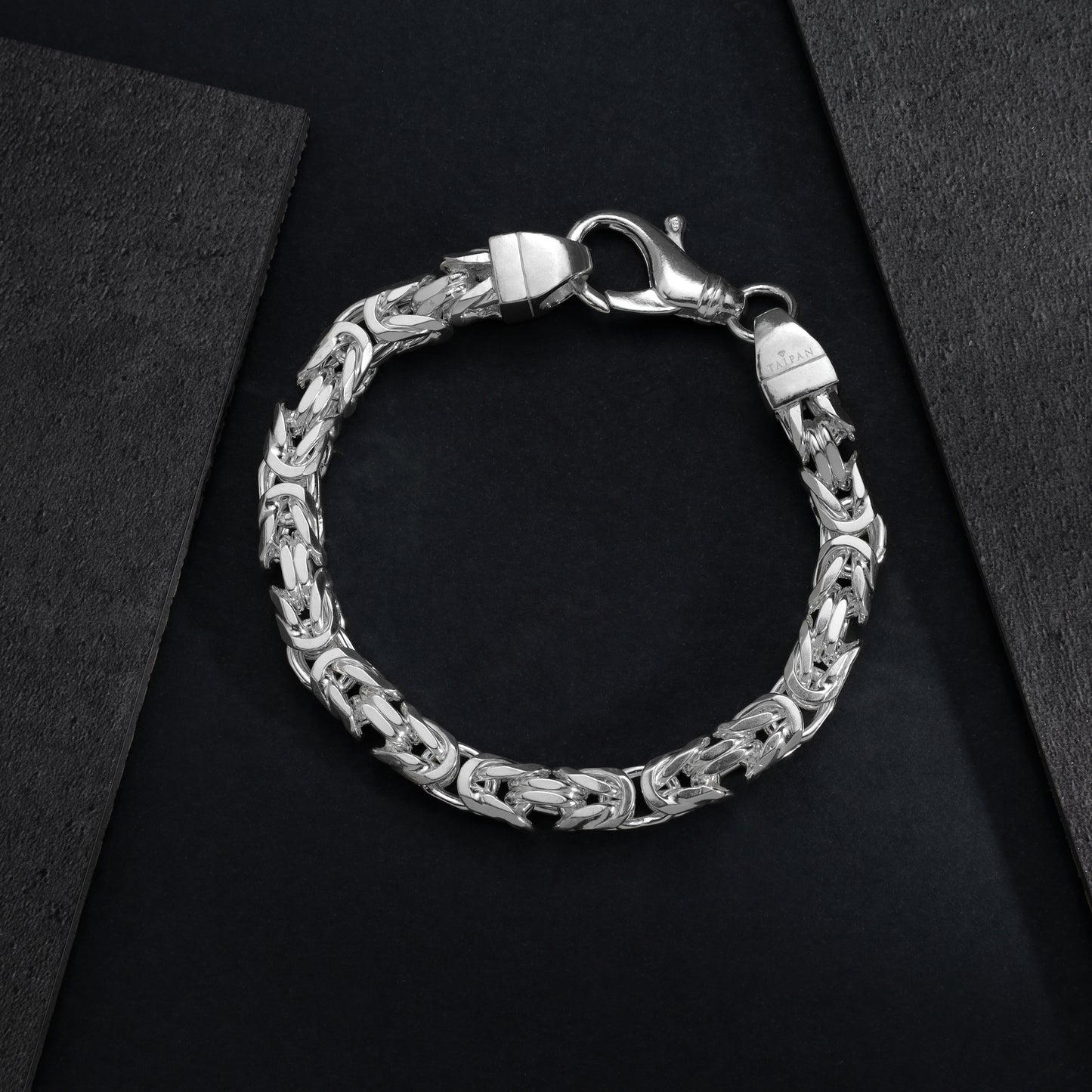 Königskette achtkant Armband Königsarmband 7,5mm breit 22cm lang aus 925 Sterling Silber (B522)