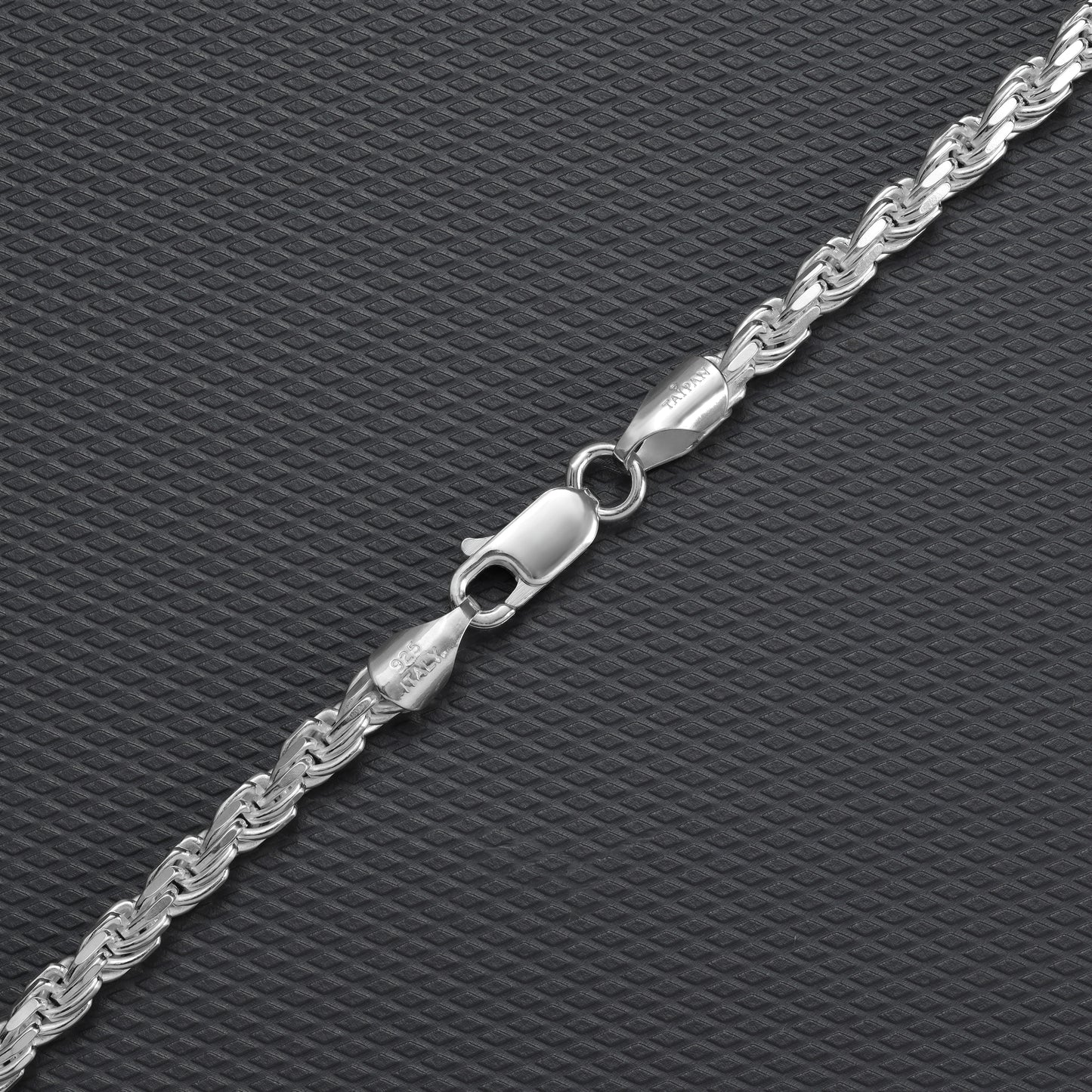 Kordelkette Rope Chain 3,5mm breit 45cm lang massiv 925 Sterling Silber (K1022)