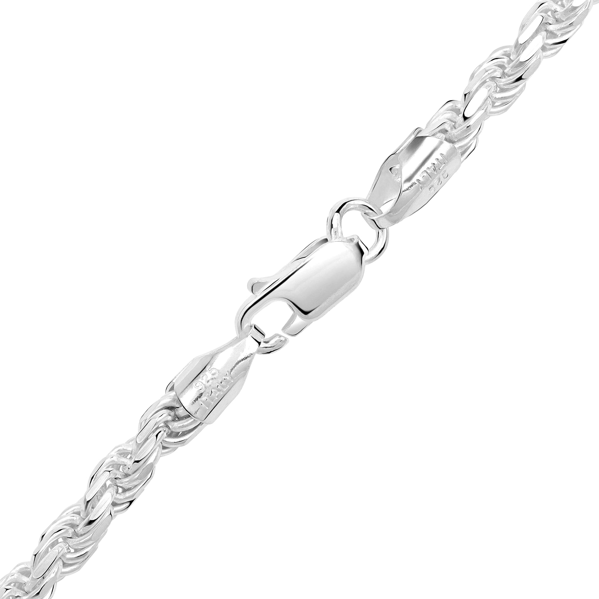 Kordelkette Rope Chain 3,5mm breit 55cm lang massiv 925 Sterling Silber (K508) - Taipan Schmuck