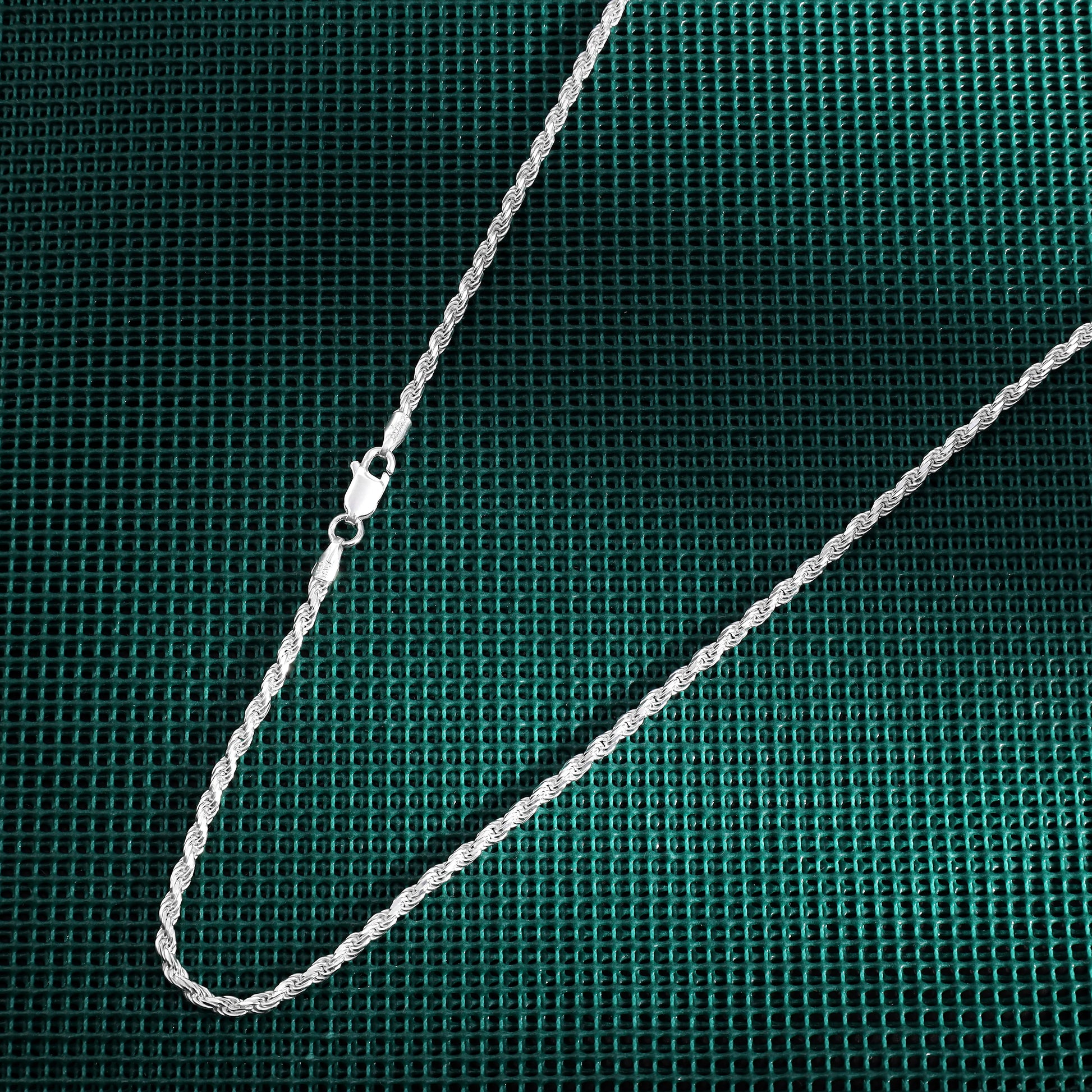 Kordelkette Rope Chain 2,3mm breit 60cm lang 925 Sterling Silber (K833) - Taipan Schmuck
