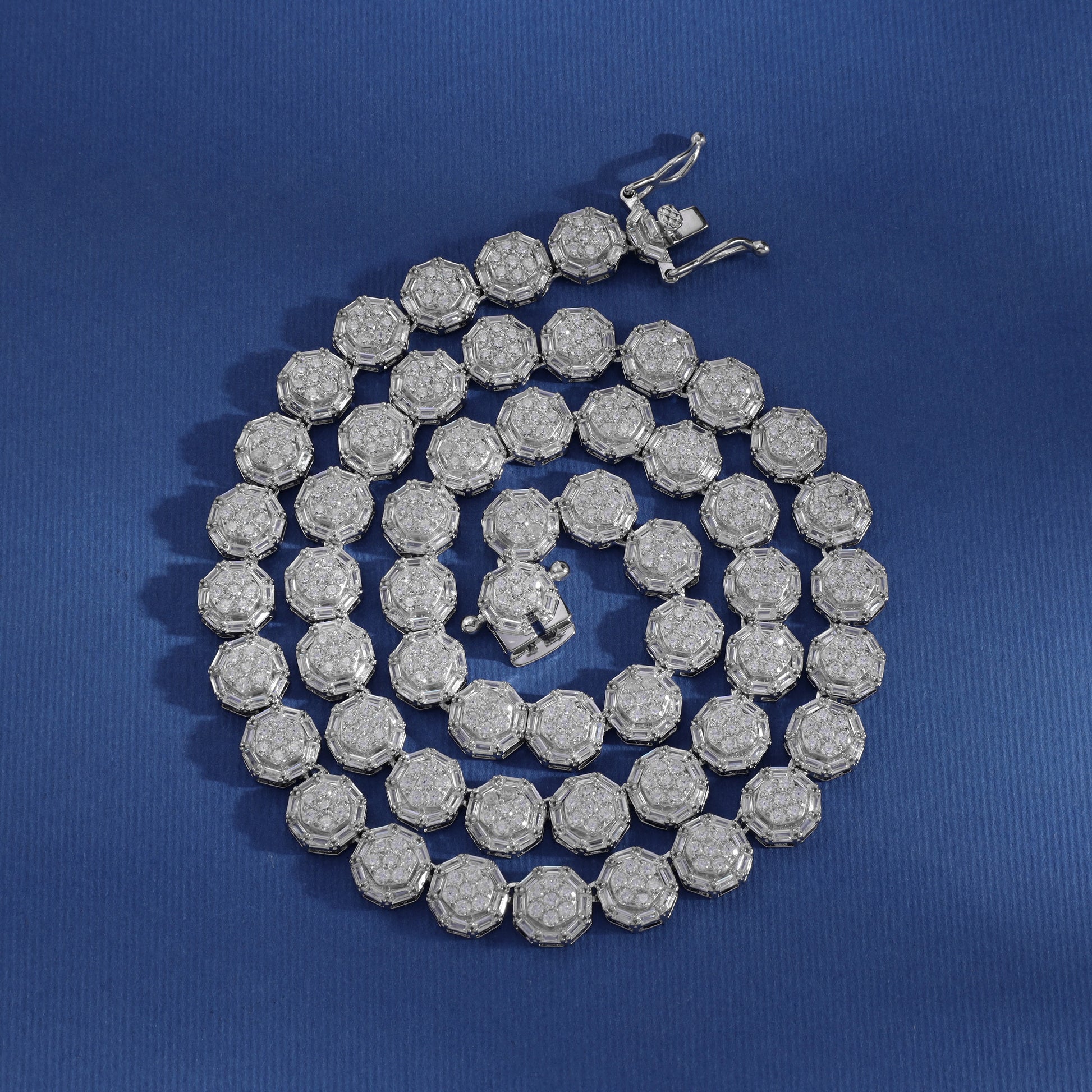 Iced Out Tennis chain 9mm breit 50cm lang aus 925 Sterling Silber (K866) - Taipan Schmuck