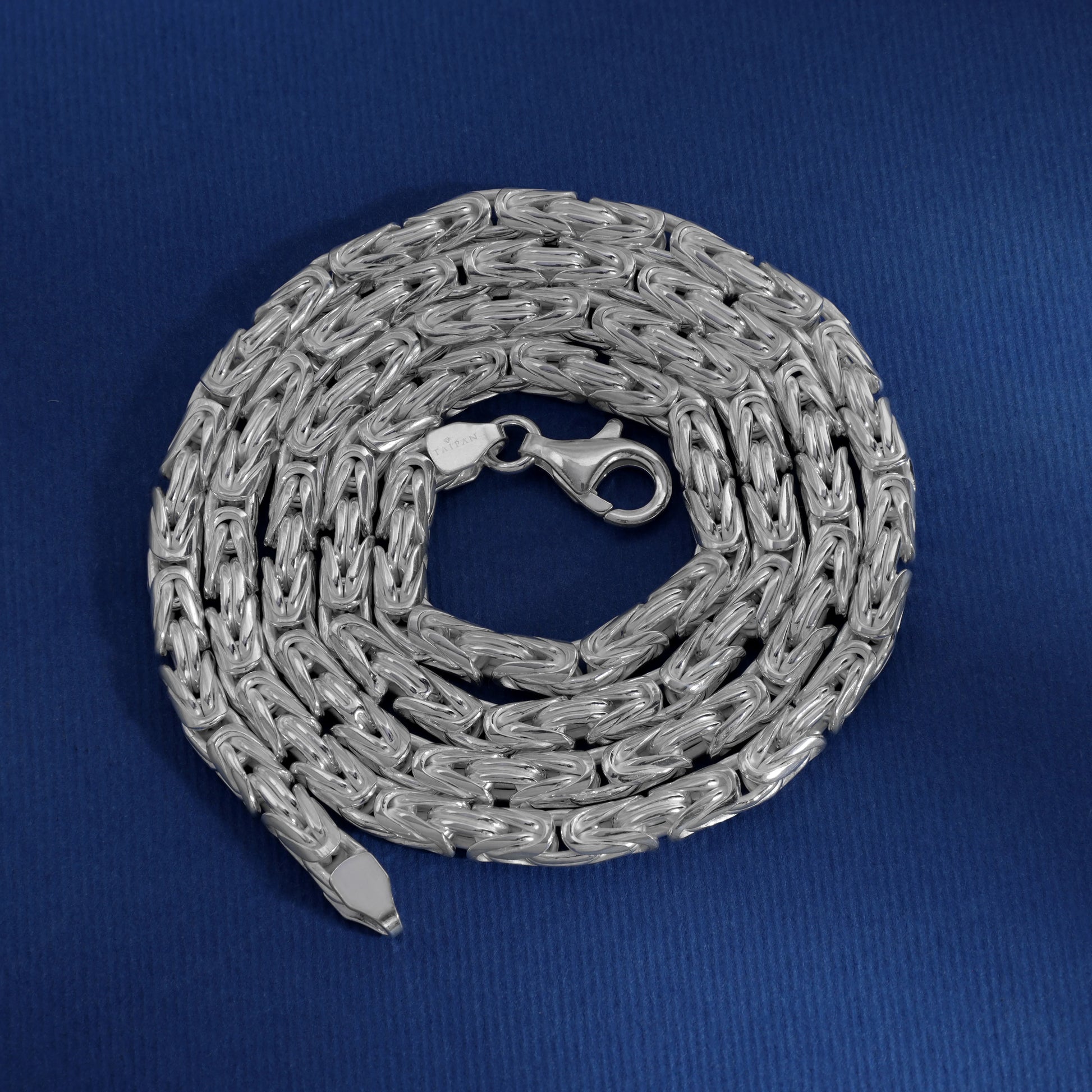 Königskette 4mm breit 70cm lang 925 Sterling Silber (K910) - Taipan Schmuck